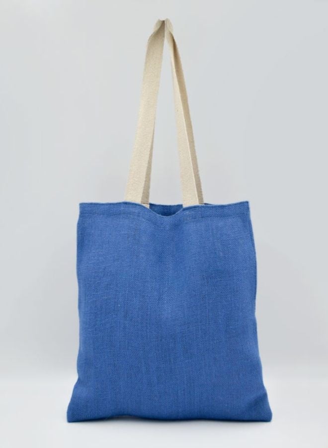 Fatio Set of 10 Eco-Friendly Jute Tote Bags – Reusable & Durable Shopping Bags with Cotton Handles - Image 1